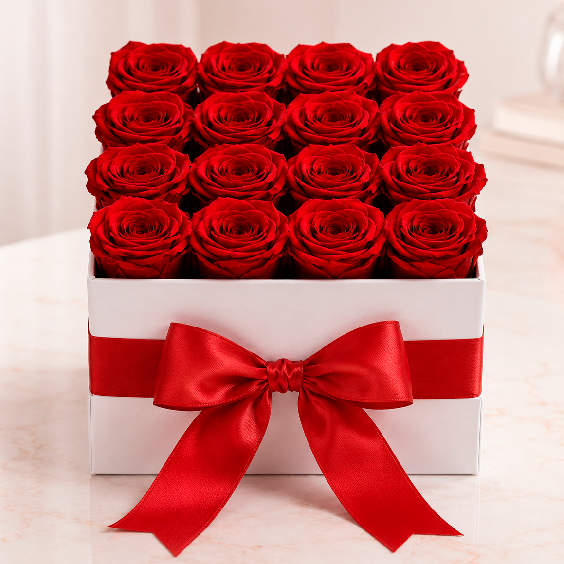 Luxe Flowerbox met Eeuwige Rozen – Tijdloze Elegantie