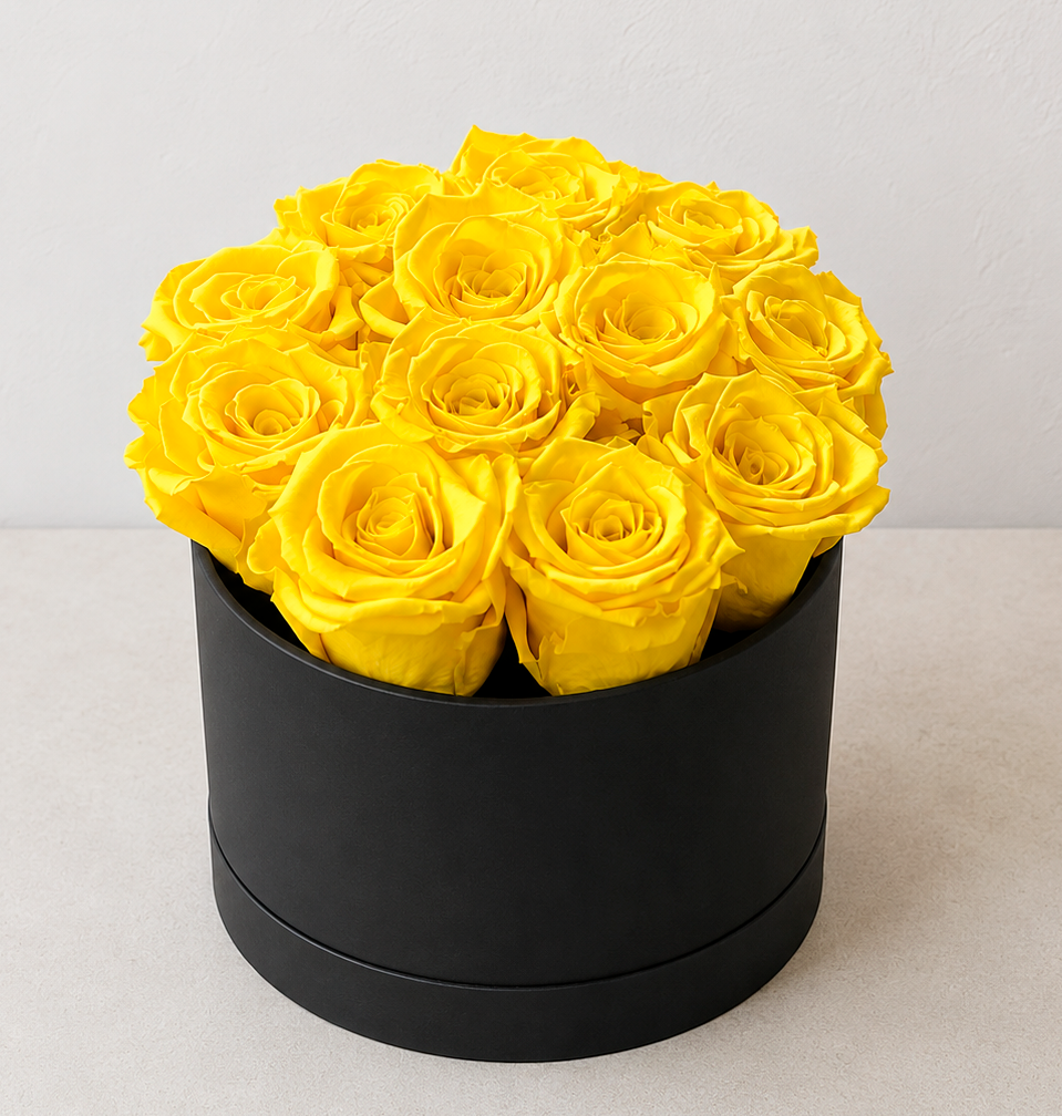 Luxe Flowerbox met Eeuwige Rozen – Tijdloze Elegantie
