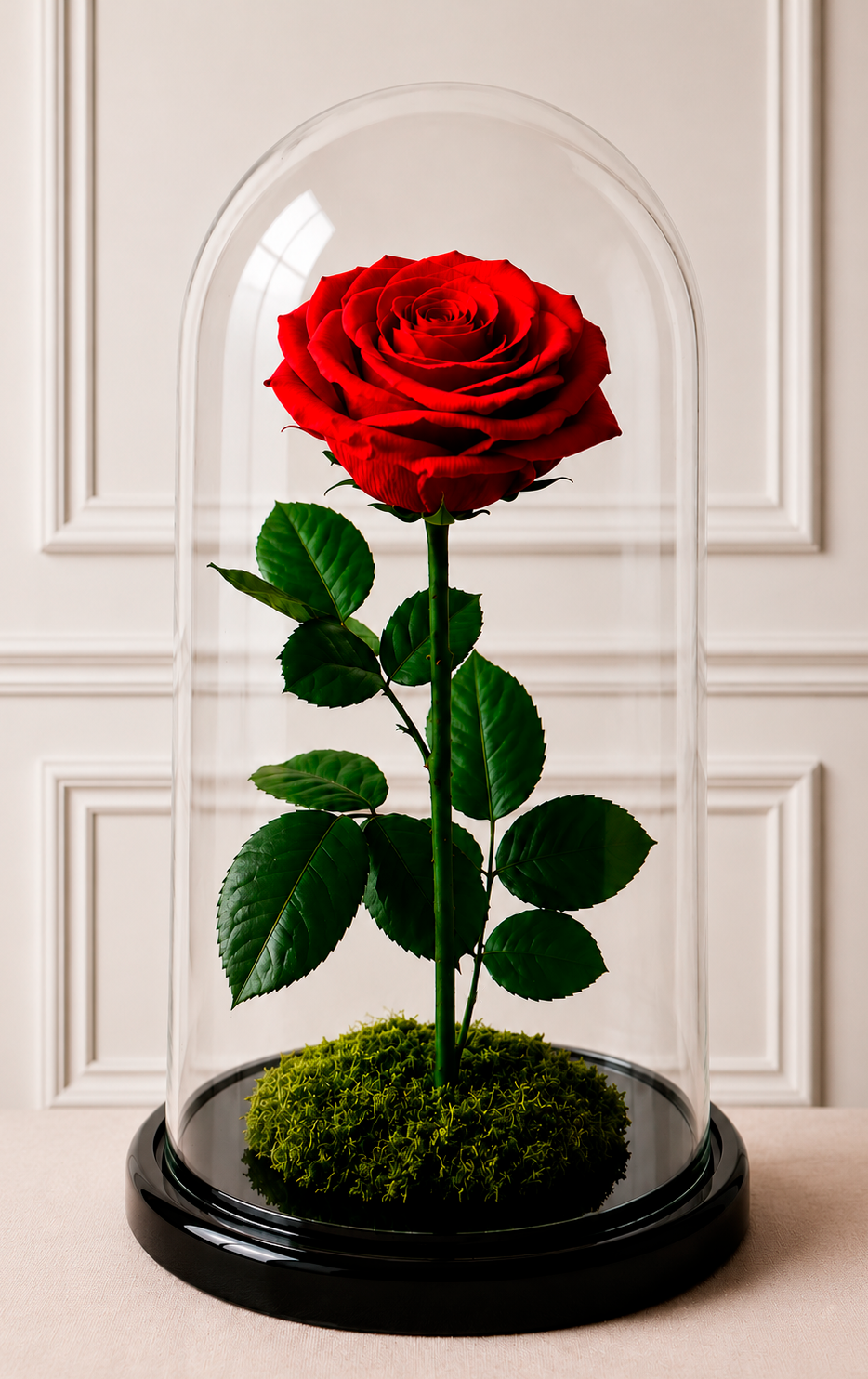 Eeuwige Roos onder Stolp – Tijdloze Elegantie