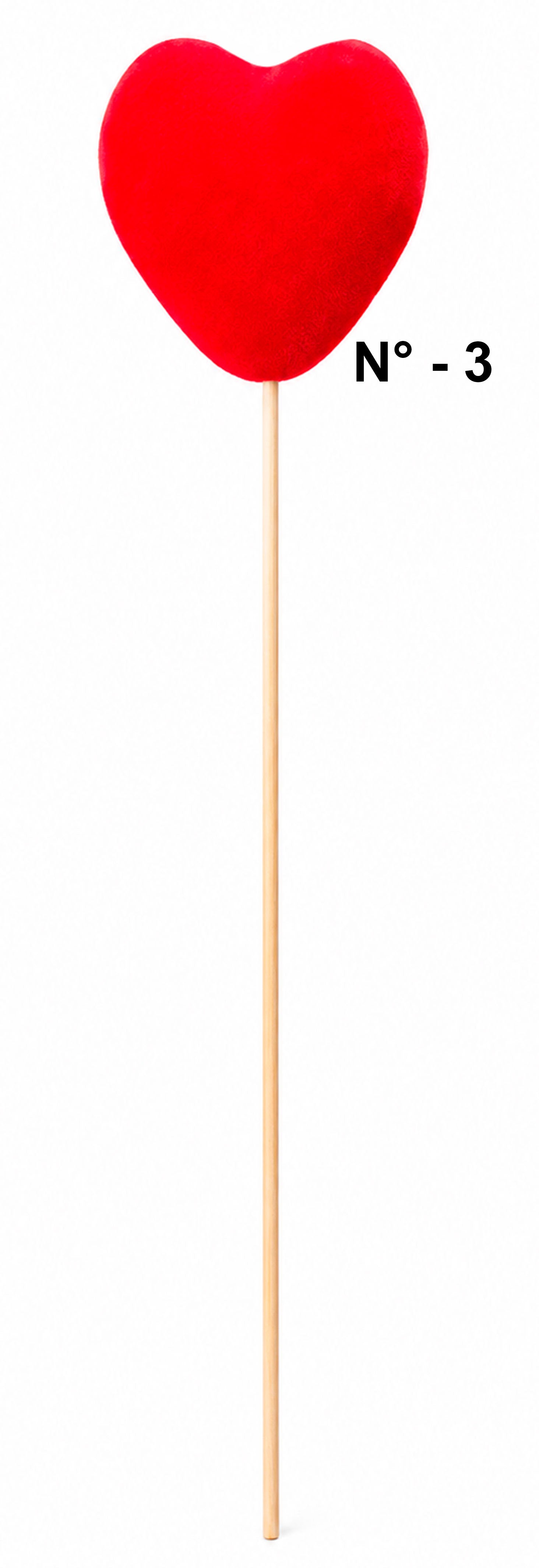 Beertje / Hartje op stok voor in een boeket