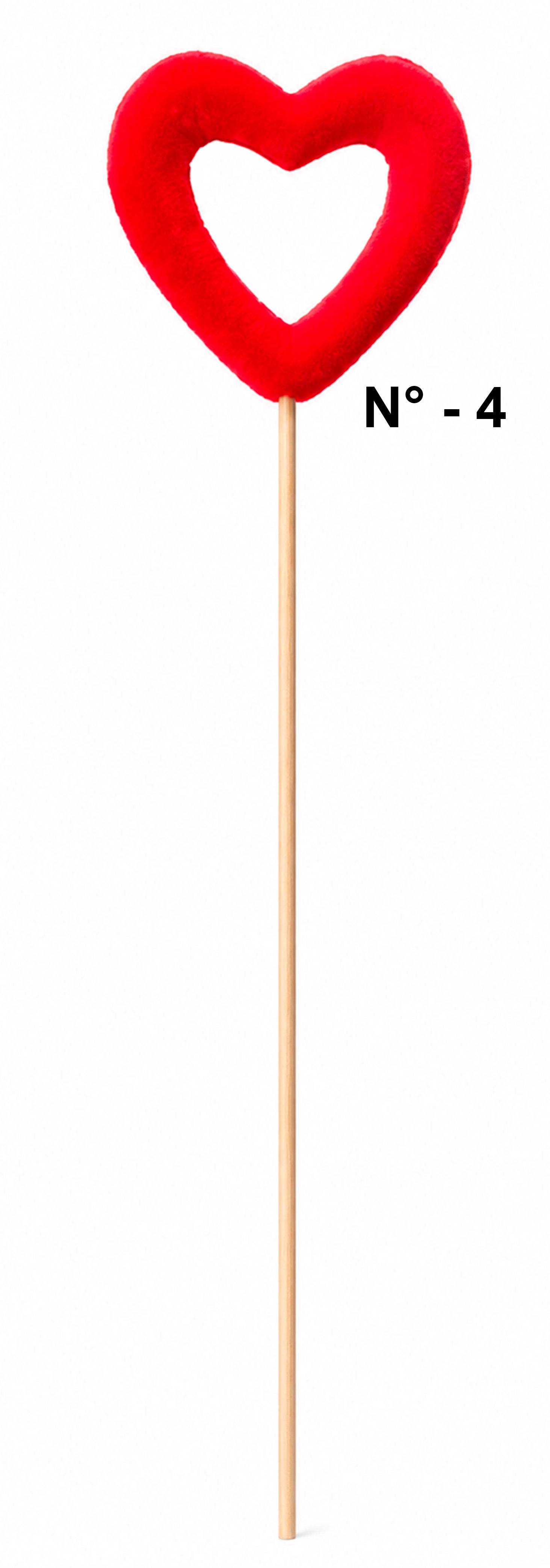 Beertje / Hartje op stok voor in een boeket