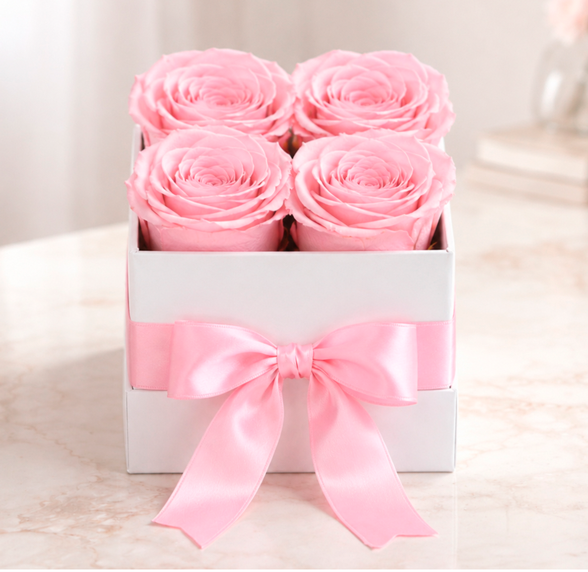 Luxe Flowerbox met Eeuwige Rozen – Tijdloze Elegantie