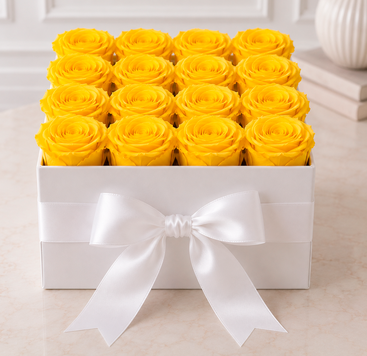 Luxe Flowerbox met Eeuwige Rozen – Tijdloze Elegantie