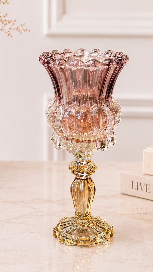 Elegante glazen kandelaar – Tijdloze sfeermaker